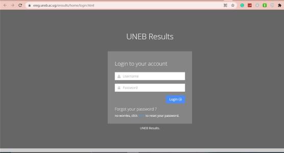 UNEB Buwenge College Day & Boarding Mixed 2020 PLE Results Login Page.